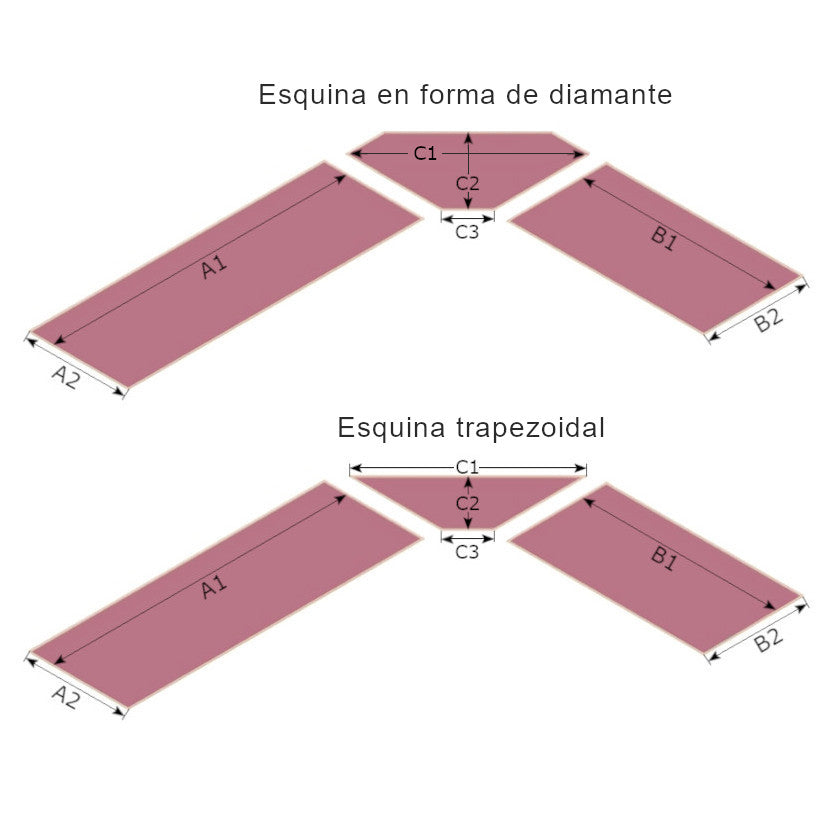 3 piezas - Cojín para banco esquinero