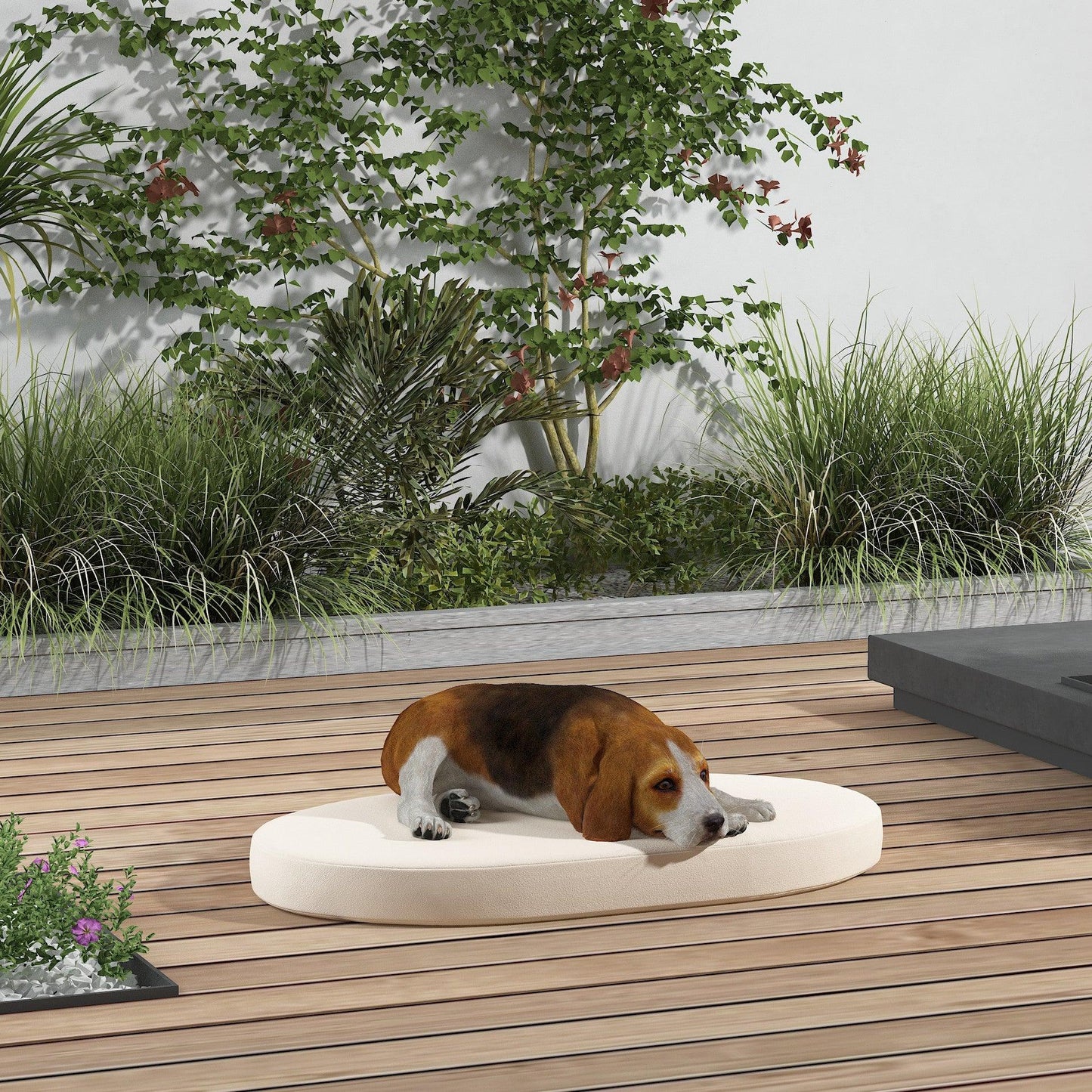 Exterior camas para perros ovaladas y redondas a medida