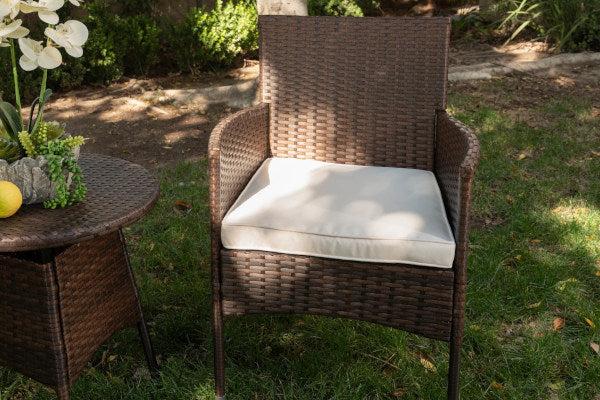 Silla de exterior con cojín de asiento a medida